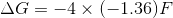AG = -4 (-1.36) F