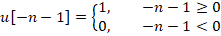 u[-n- 1] = {0; -n-10 -n-1<0