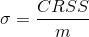 CRSS 0 = m