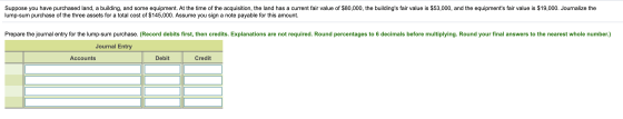 Suppose you have purchased land, a building, and some equipment. At the time of the acquisition, the land has a current fair