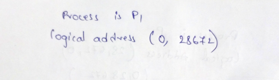 Process s P, (ogical address (o, 286p)