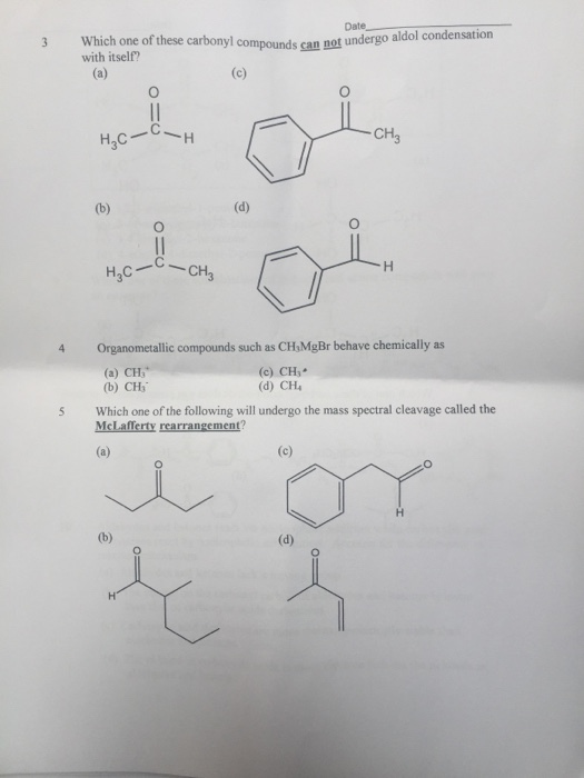 Which one of these carbonyl compounds can not unde