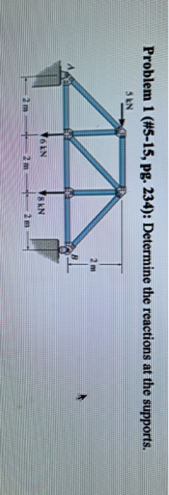 Problem 1 (#5-15, pg. 234): Determine the reactions at the supports. SkN 5 EN 78 KN