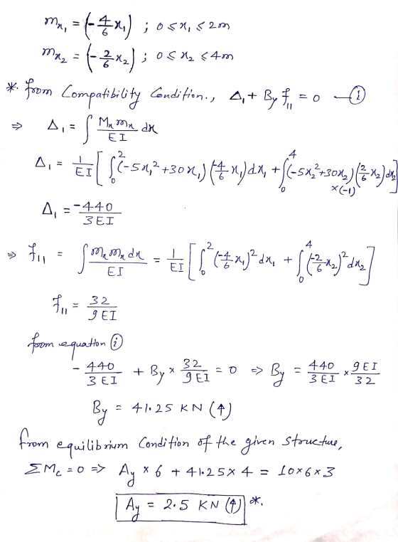 ma =-) ; 051,527 maz ; os H₂<4m * foom Compatibility 4,5 s Condition., 4,+ By Fe = 0 + → SA Mr me du EI 4.- ti[ {ésu”1304) (#