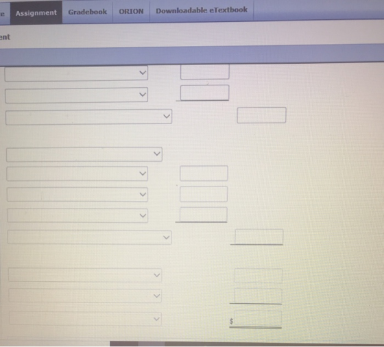 Assignment Gradebook ORION Downloadable eTextbook ent