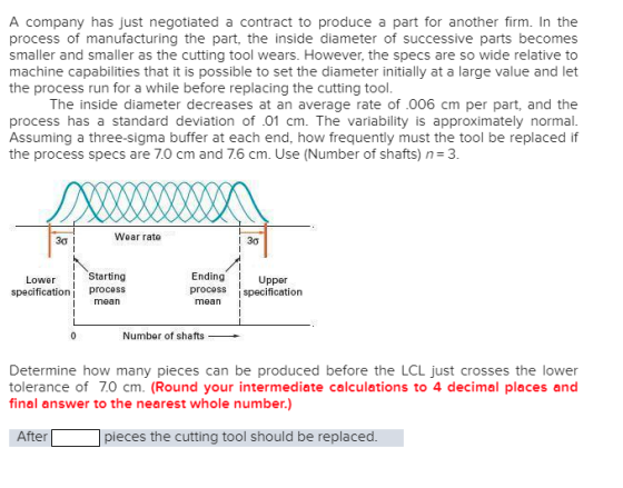 A company has just negotiated a contract to produce a part for another firm. In the process of manufacturing the part, the in