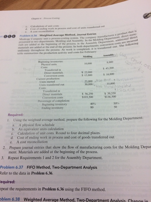 Muskoge Company uses a process-costing system. The
