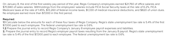 On January 8 The End Of The First Weekly Pay Period Of The Year Regis 