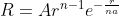 R=Ar^{n-1}e^{-\frac{r}{na}}
