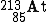 mimetex?\fs3%20_{\:\:85}^{213}\textrm{At