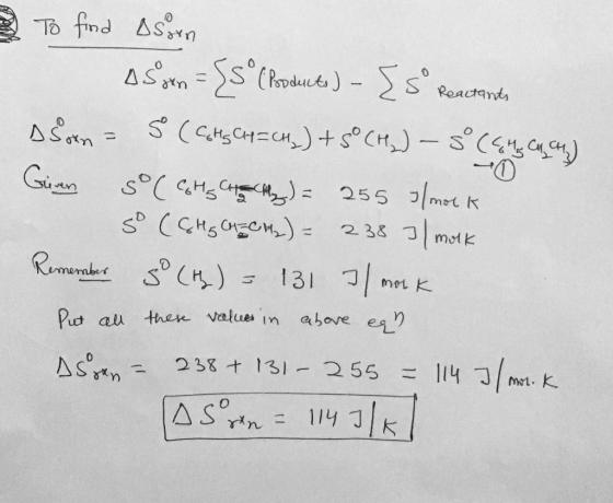 n Reactants To find osórn oson = 55° C Products ) - {s Peacrendes osorn = 5° (CMICH=CH.) +5°CH) – 5°Ccous couch) Given so( C