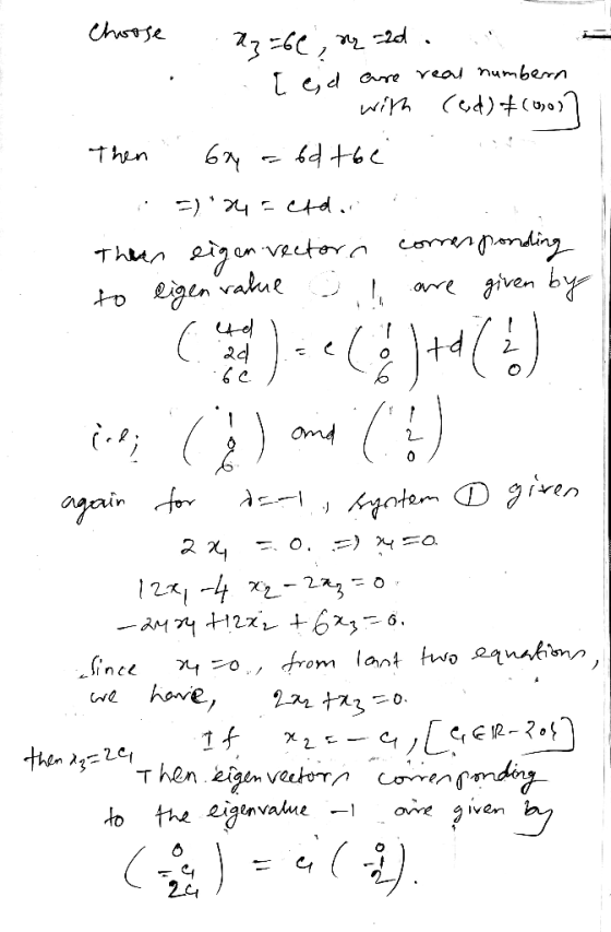 2 /222 eigenvalue -1 or g iven to the