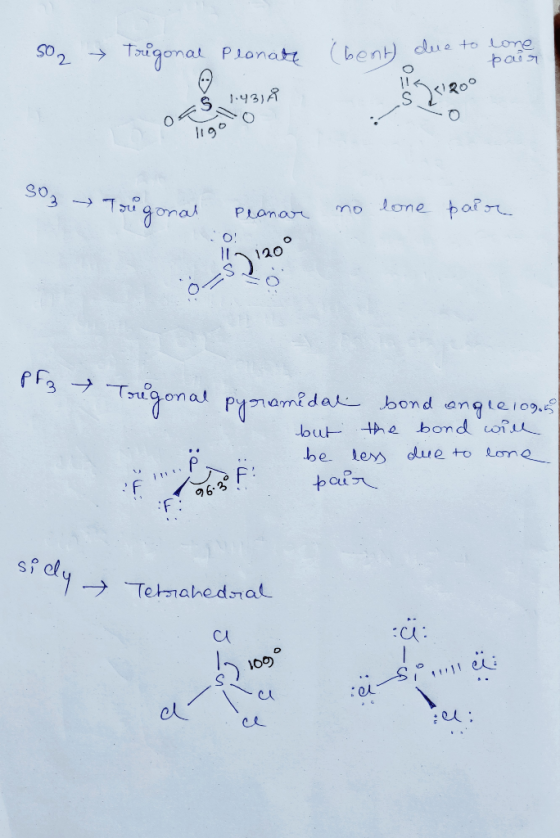 igonat Plonatr (bent) dua to Lore pair 143)A 7gonal one pafr PLanar O 11 sgonal pyarn? d a bond angleio out the bond coiu be