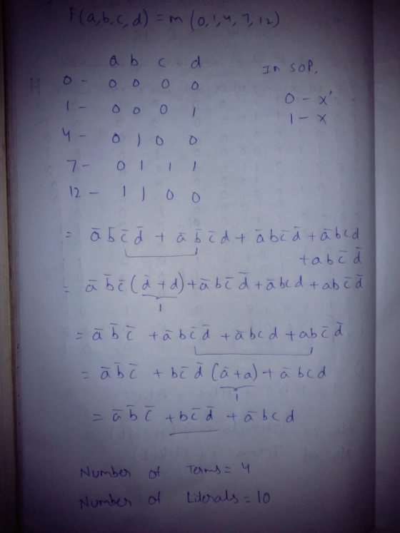 a b c In SoP 12-1 ) 0 0 tabc d Number of Tom;二4