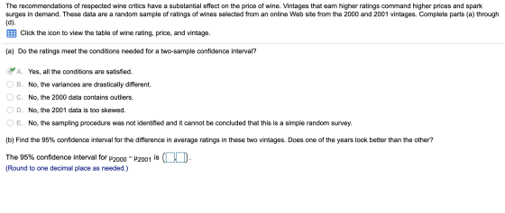 The recommendations of respected wine critics have a substantial effect on the price of wine. Vintages that earn higher ratin