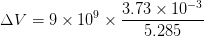 Δν = 9 x 109 . 3.73×10-3