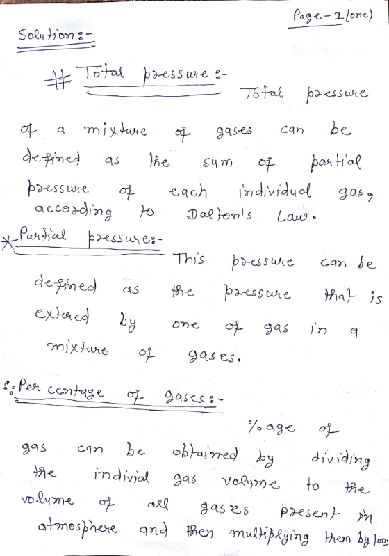 Page-1lone) can e. gas-es defined as he surn 여 pak This Cn be as es :. Per centage Cases gas can be ob rg >esent OD.
