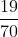 \frac{19}{70}