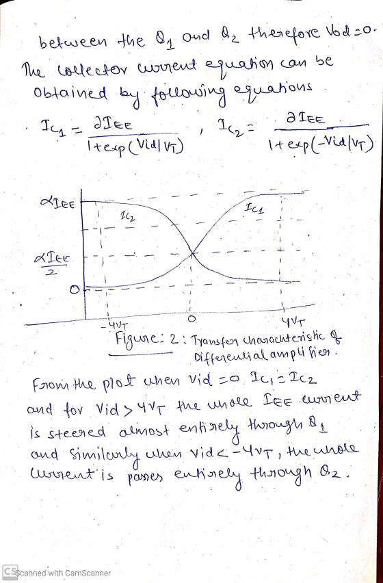 1 between the O and Oz therefore Vodzo. The collector wrrent equation can be obtained by following equations Iga diee Ivy tex
