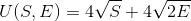 U(S, E) = 4V5 +4V2E