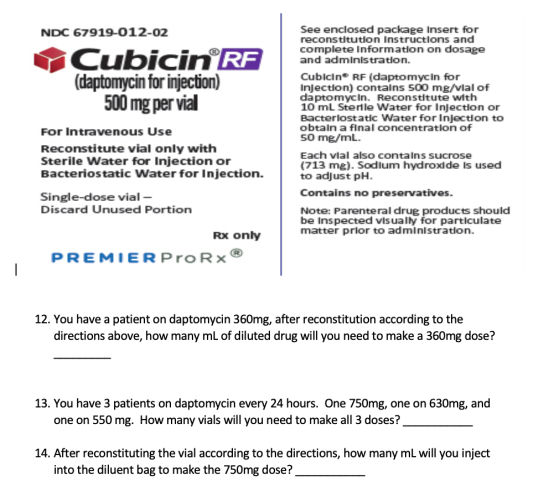 See enclosed package Insert for reconstitution Instructlons and complete Information on dosage and administration. NDC 67919-