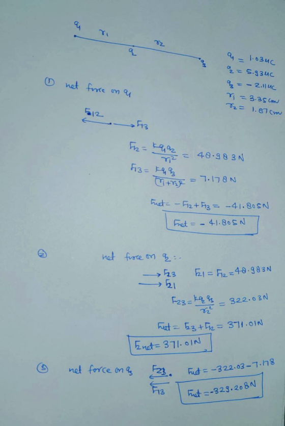 net force on an a = 1.034c 2 = 5.guc 2 = -2.lluc r = 3.35cm 22= 1.87cm 2= h = 48.983N 53= kak Har = 7.178N thet=-F2+ F3 = -41