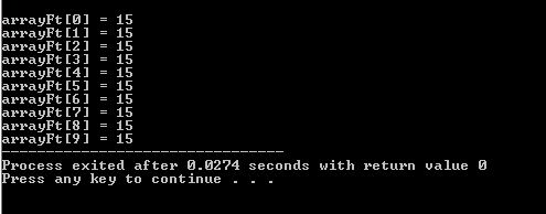 arrayFt [0] arrayFt [11 = 15 arrayFt [21 15 arrayFt [31 arrayFt [4] arrayFt [51 arrayFt [61 arrayFt [71 arrayFt [81 arrayFt [