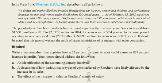 In its Form 10-K Skechers U.S.A., Inc. describes itself as follows: We design and market Skechers-branded lifestyle footwear