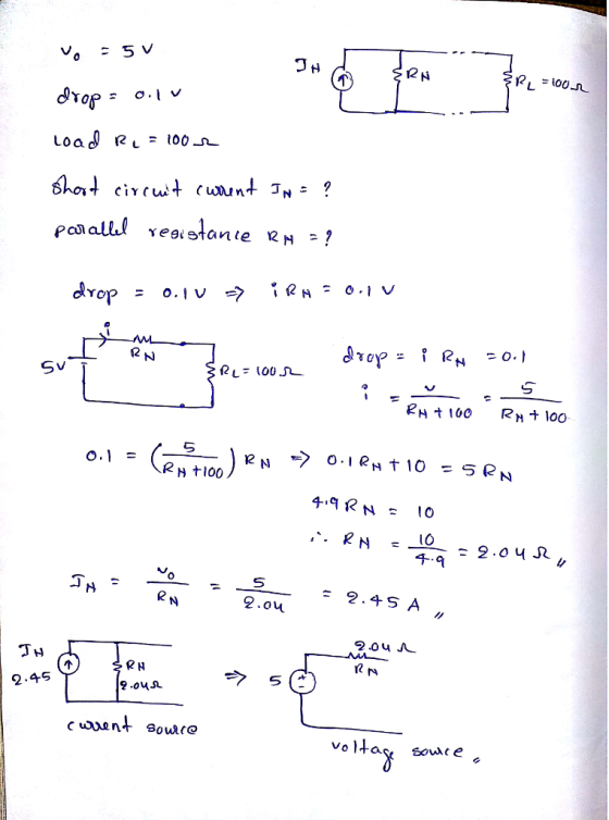 (2HNi PL o0 Yop = o.lv=> 12 RN-) Ο.IRN t 10 =5RN 2 t100 4-9 R N= 10 千.9 (2N 2.45