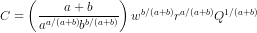 a +b C = /(a+b) */(a+b)/1/(a+b)) w/la+b),/(a+b)