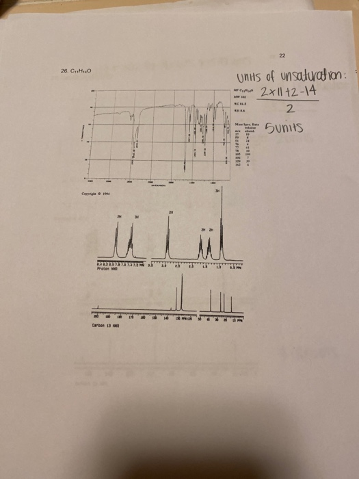 26. CH10 units of unsaturation :: m 2x11 12-14 2 Sunits RE Darbo 13