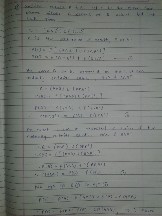 0, conside r - , elents. A 4 a Let e he h e-event that bathThen C.= (An.ee ) U ( ßn片) The euent A ran be expressedl es union of toG exclusive evens A(AAG) U (An PAAG ds unim exclusive etAAR R AAA