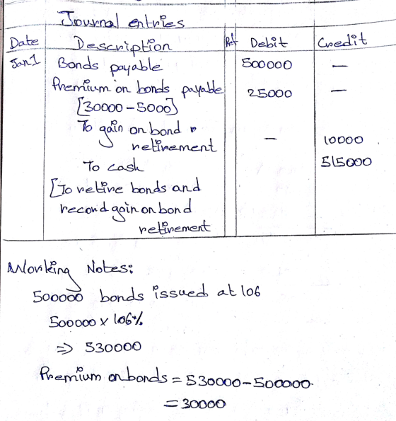 Date Gonds poyable. 30000-Sooo b gain on bond To Cosk SE000 To We Live konds and vecond aoin on bon Anlonina Notes: Sooooo bonds issued at lob Sooooo x 106% Rremum a bonds- 530000-Sooooo- 30000