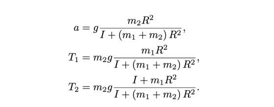 тp R2 УI+ (mi + m2) R? тi R? а Ti — т29т + (т + m2) R І+ тiR? — т291+ (тi + mэ) R? Тр -