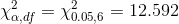 chi ^{2}_{alpha ,df}=chi ^{2}_{0.05,6}=12.592
