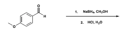 1. NaBH4, CH3OH 2. HCI, H2O