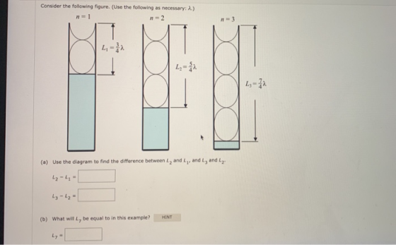 Consider the following figure. (Use the following as necessary: 2.) 1 L- L-21 47 (a) Use the diagram to find the difference b
