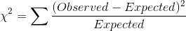 (Observed - Expected)? Expected