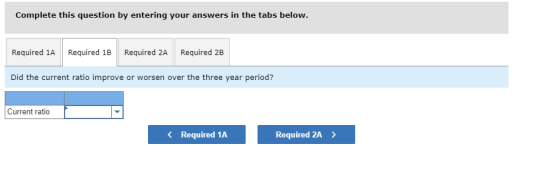 Complete this question by entering your answers in the tabs below. Required 1A Required 1B Required 2A Required 2B Did the cu