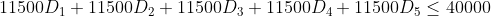 11500D111500D211500 D311500D4+ 11500D5< 40000)
