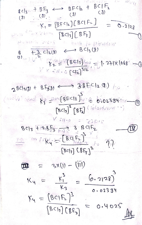 8clt BF (8) (0) BFCl2 + BCIĄ () ) = 0.2120 Ki = 1BFC\2]CBCLF] 3XZOR 53C13] CB F3) D 52. V silno p is 8 +3 +1268) A B C13 (8)