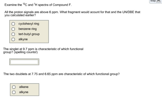 Compound F has a molecular formula of CgHgO. What