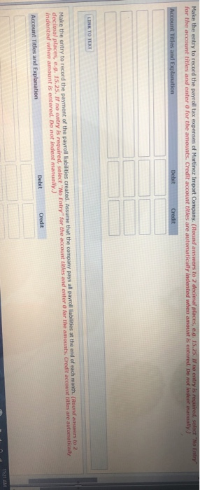Make the entry to record the payroll tax expenses of Martinez Import Company. (Round answers to 2 decimal ploces, e.g. 15.25.