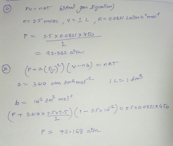 1 92.362 aym_ a 3.61 o atm On 6 mol p = 20163 atm