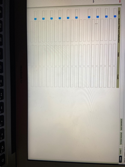 LLU STANDARD VIEW ES PRINTER VERSION BACK Date Account Titles and Explanation Debit Credit I udy B MacBool
