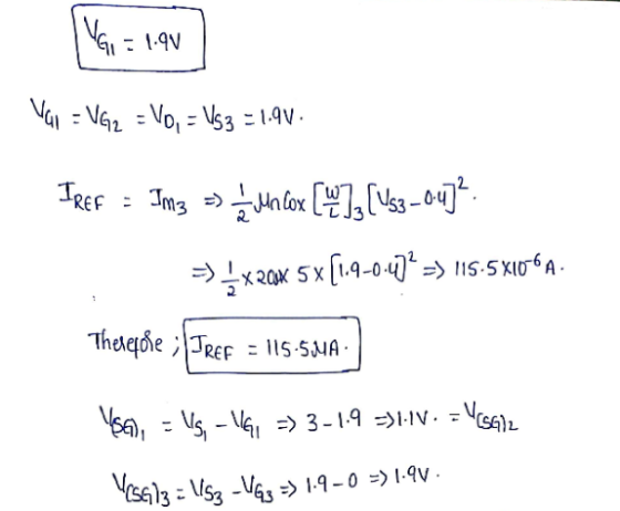 YGL = 1.9V VGH = VG2 = Von = 153 = 1.9V. Tref = Imz - Mon cox [u]; [U53 – 04]?. =_x29x 5x [1.9-04]+=> 115-5x106A. Therefore ;