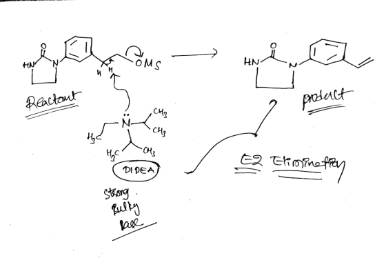 Beactant ] product , E2 Elimination (DIPEA) Strong Ши Base
