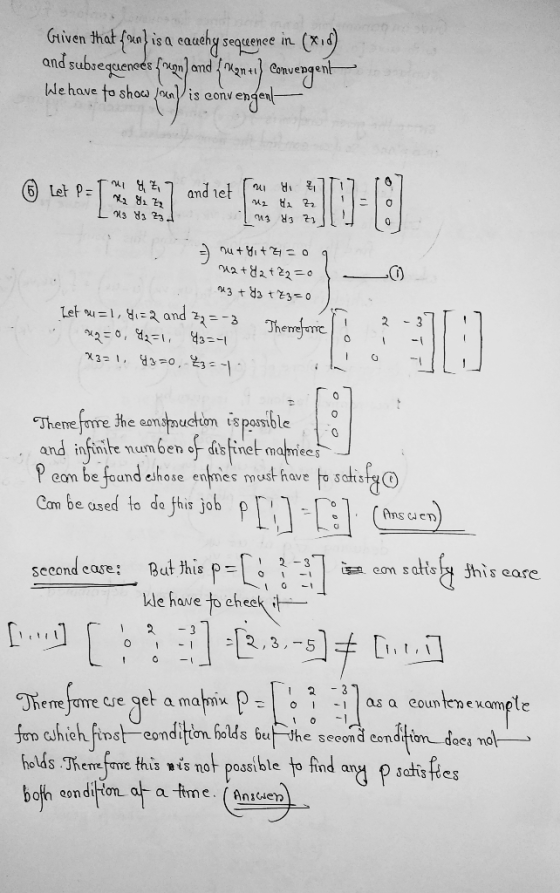 Given that fron} is a cauchy sequence in (xid) and subsequences fregn) and { regnesConvergent We have to show juny is conv @