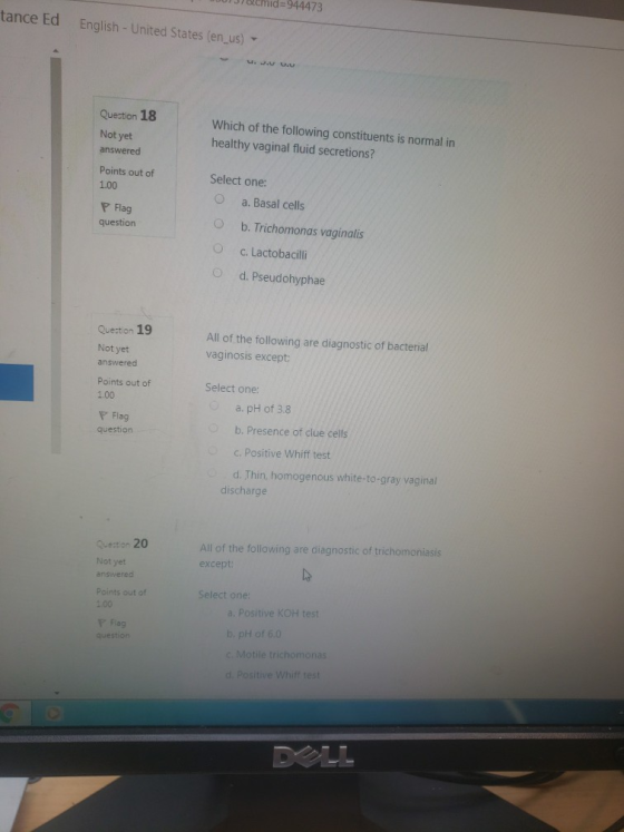 0 Jocmid=944473 tance Ed English - United States (en_us) woN UN Question 18 Not yet Which of the following constituents is no
