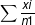 \small \sum \frac{xi}{n1}